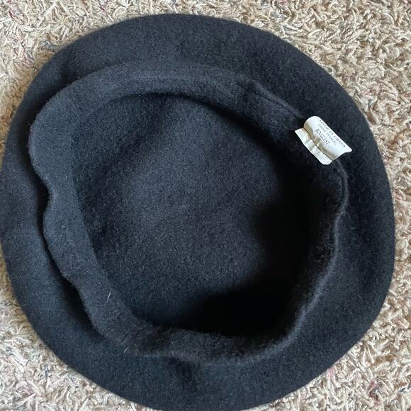 JHats 100% Wool Black Beret Parisian Twee Vintage Academia - Picture 5 of 7